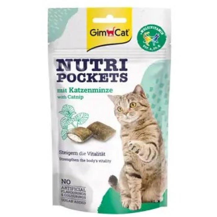 Подушечки Gimcat NutriPockets з котячою м'ятою та мультивітамінами