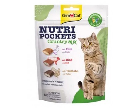 Вітамінні ласощі для кішок GimCat Nutri Pockets Кантрі мікс 150 г (повсякденний)