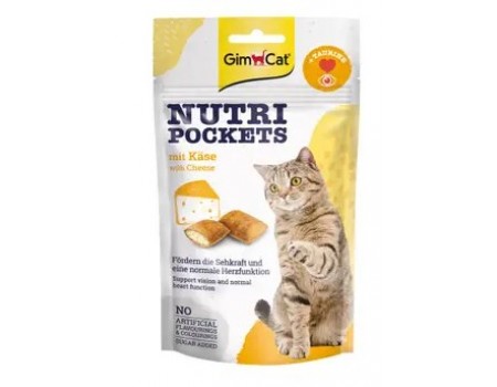 Подушечки Gimcat Nutri Pockets з сиром та таурином 60г