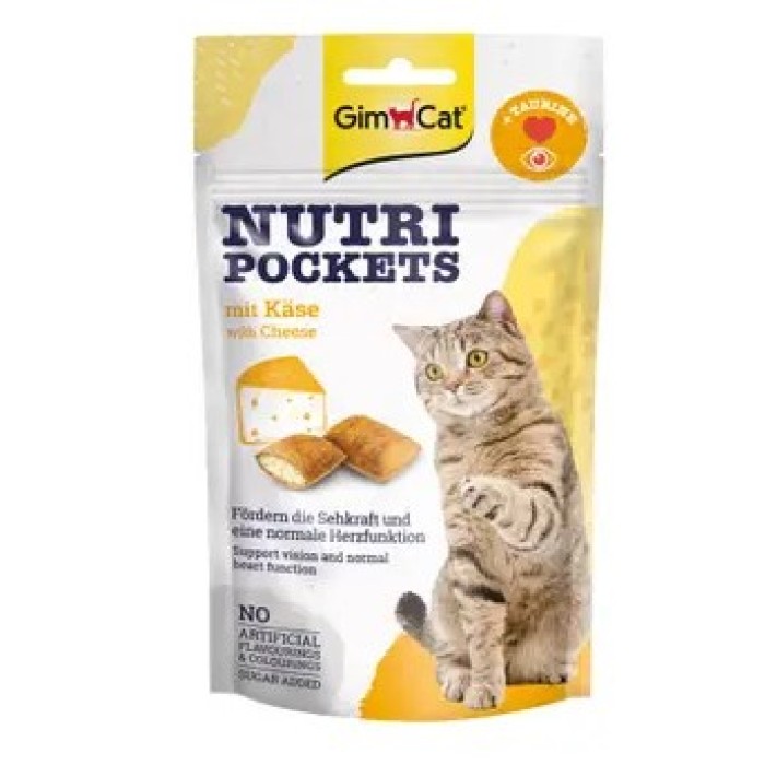 Подушечки Gimcat Nutri Pockets з сиром та таурином 60г