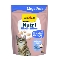 Вітаміни GimCat NUTRI BIOTIN BITES для котів для покращення стану шкіри та шерсті з маскарпоне та біотином 425г