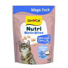 Вітаміни GimCat NUTRI BIOTIN BITES для котів для покращення стану шкіри та шерсті з маскарпоне та біотином 425г