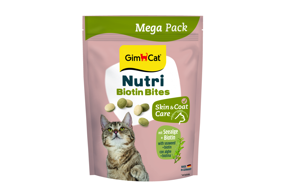 Витамины GimCat NUTRI BIOTIN BITES для кошек для улучшения