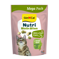 Вітаміни GimCat NUTRI BIOTIN BITES для котів для покращення стану шерсті та шкіри 425г
