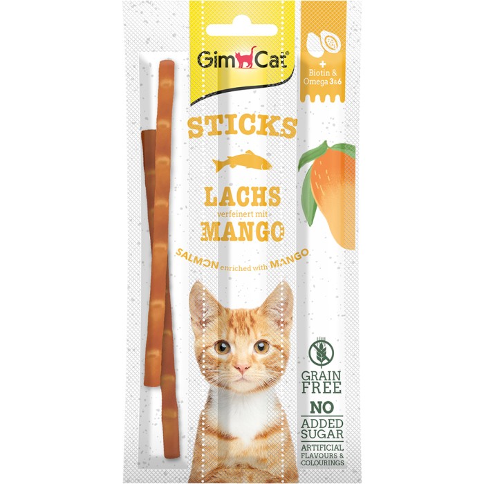 Дуо-палочки с лососем и манго Gimcat Superfood 3 шт