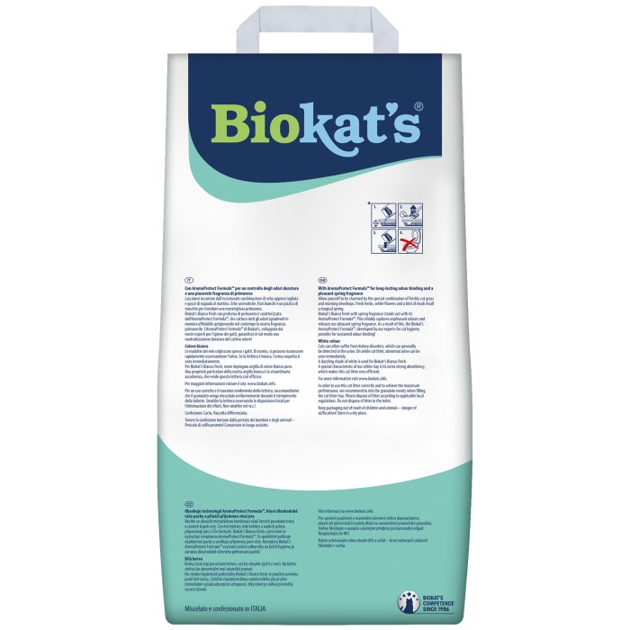 Наполнитель для кошачьего туалета Biokat's Bianco Fresh бентонитовый, 5 кг