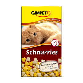 Вітамінізовані серця з таурином та куркою для кішок Gimpet Schnurries ..
