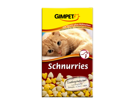Вітамінізовані серця з таурином та куркою для кішок Gimpet Schnurries