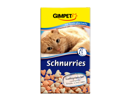 Вітамінізовані серця з таурином та лососем з ТГОС для кішок Gimpet Schnurries