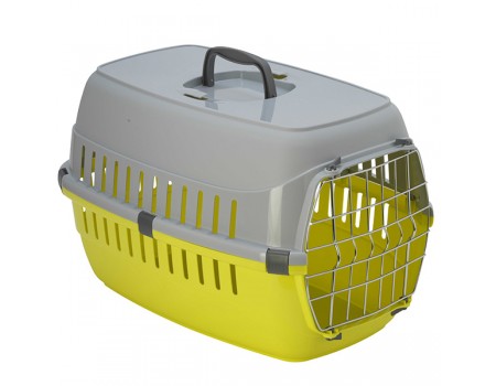 Moderna МОДЕРНА РОУД-РАННЕР 2 переноска для собак с металлической дверью, 58х35х37 см , лимонный.