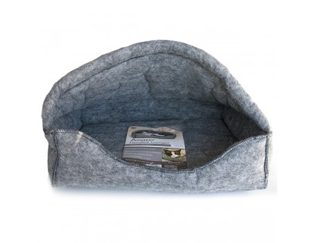 K&H Amazin Hooded лежак-домик для котов , серый, 43х33x28 см