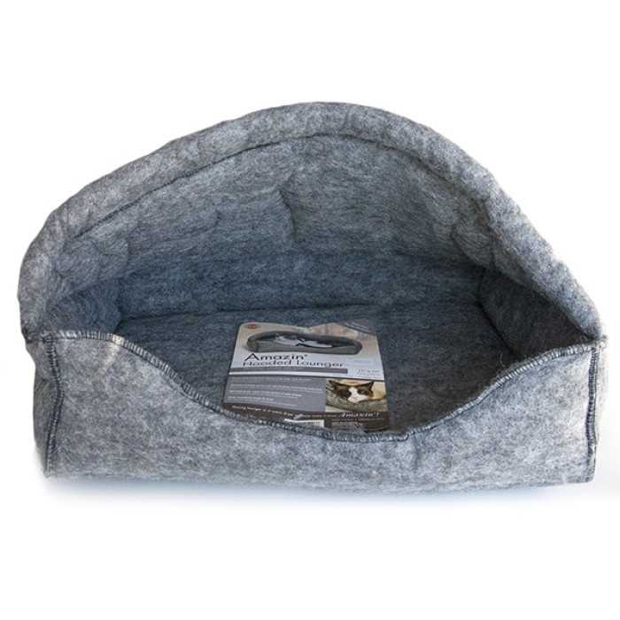 K&H Amazin Hooded лежак-будиночок для котів, сірий, 43х33x28 см