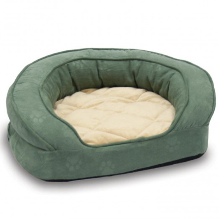 K&H Deluxe Ortho Bolster Sleeper ортопедичний лежак для собак, зелений, M, 76х63, 5х23 см