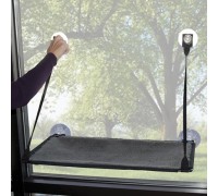 K&H Ez Mount Window Kitty Sill спальне місце на вікно для котів, сірий..