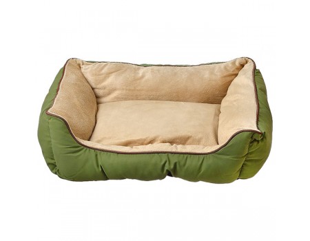 K&H Self-Warming Lounge Sleeper лежак, що самозігрівається для собак і котів, зелений/жовто-коричневий, S, 51х40,6x15 см