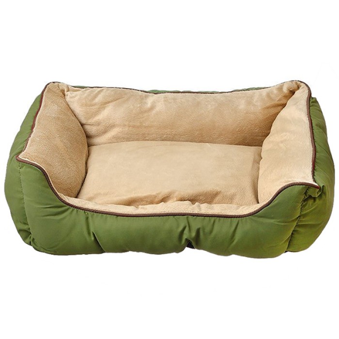 K&H Self-Warming Lounge Sleeper лежак, що самозігрівається для собак і котів, зелений/жовто-коричневий, S, 51х40,6x15 см
