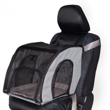 K&H Travel Safety сумка-переноска в автомобиль для собак и котов , серый , S, 43x41x38 см
