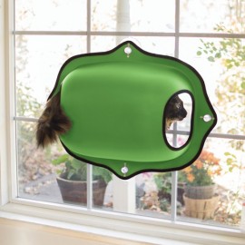 K&H EZ Mount Window Pod спальное место-домик на окно для котов , зелен..