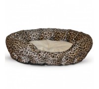 K&H Nuzzle Nest лежак, що самозігрівається для собак і котів, леопард,..