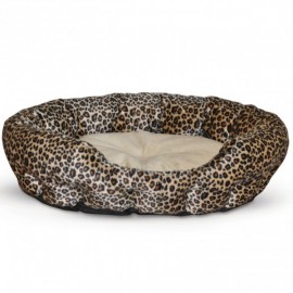 K&H Nuzzle Nest лежак, що самозігрівається для собак і котів, леопард,..
