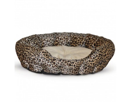 K&H Nuzzle Nest самосогревающийся лежак для собак и котов , леопард, 48x48x15 см