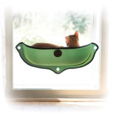 K&H Ez Mount Window Bed спальное место на окно для котов , зеленый, 69х28 см