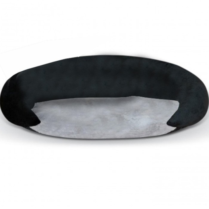 K&H Bolster самосогревающийся лежак для собак , серый/черный, 43х35,5x5 см