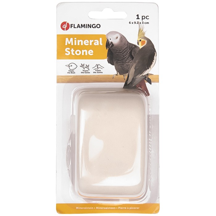 Flamingo  Pickstone Oystershell ФЛАМИНГО минеральный камень для птиц из раковин устриц 9х6х3,5см .