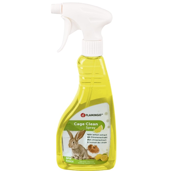 Flamingo  Clean Spray Lemon ФЛАМІНГО КЛИН СПРЕЙ для очищення клітин гризунів із запахом лимона, 0.5 л.