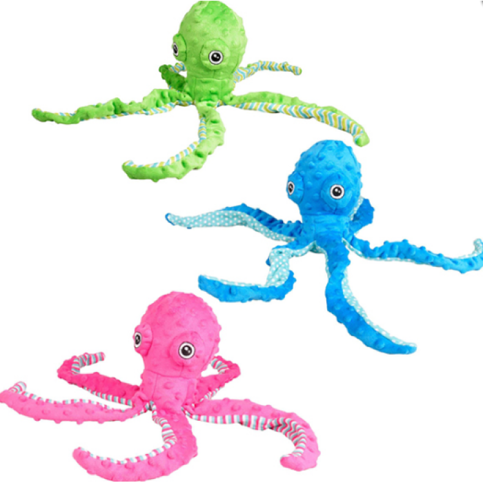 Flamingo  Bubbly Plush Octopus ФЛАМИНГО ПЛЮШЕВЫЙ ОСЬМИНОГ мягкая игрушка для собак