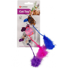 Игрушка для кошек Karlie-Flamingo Mohaire Mouse Glamour, шерстяная..