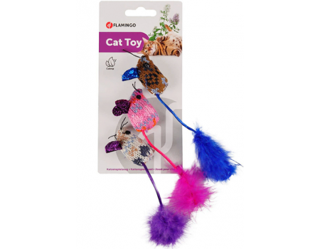 Karlie-Flamingo Mohaire Mouse Glamour ФЛАМИНГО ШЕРСТЯНАЯ МЫШЬ ГЛАМУР игрушка для котов