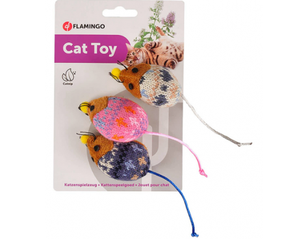 Flamingo  Mohaire Mouse ФЛАМІНГО Вовняна МИША іграшка для котів