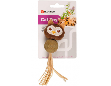 Karlie-Flamingo Catnip Owl ФЛАМИНГО СОВА игрушка с кошачьей мятой для котов