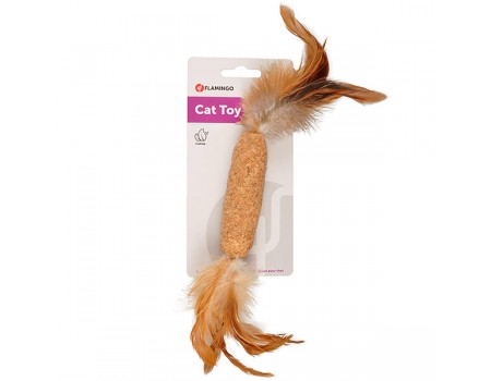 Flamingo Adamello Bag Soft Wood іграшка для котів із пробки з котячою м'ятою