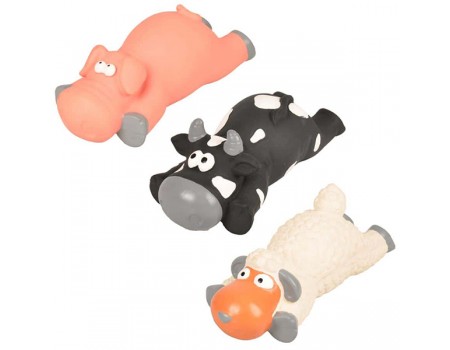 Flamingo Sheep/Pig/Cow ФЛАМИНГО ОВЦА/ ПОРОСЕНОК/ КОРОВА игрушка для собак, латекс , 20 см