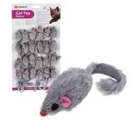 Flamingo  Furry Mouse Grey ФЛАМІНГО іграшка для кішок, миша сіра, плюш..