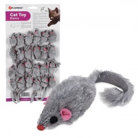 Flamingo  Furry Mouse Grey ФЛАМИНГО игрушка для кошек, мышь серая, плю..