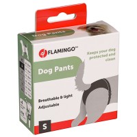 Flamingo  Jolly ФЛАМИНГО ДЖОЛЛИ трусы для собак гигиенические черные, с застежкой на поясе, с комплектом прокладок , 24х31 см, 1 см.
