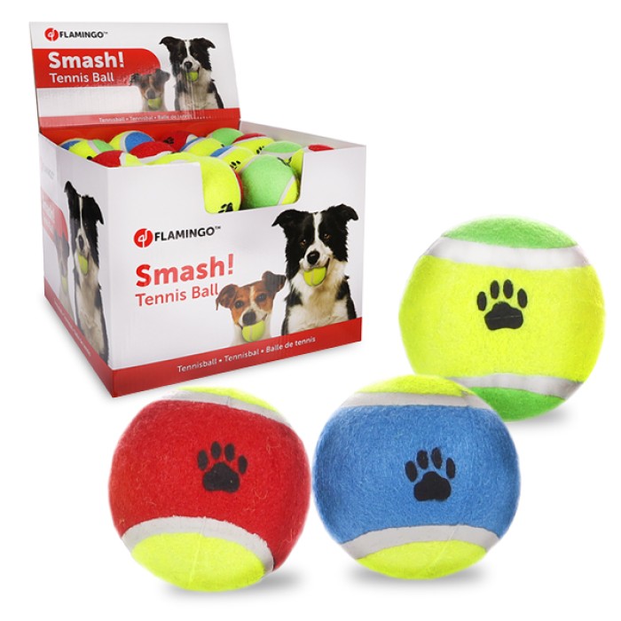 Flamingo  Tennisball ФЛАМИНГО игрушка для собак, мяч теннис, резина , 6 см.