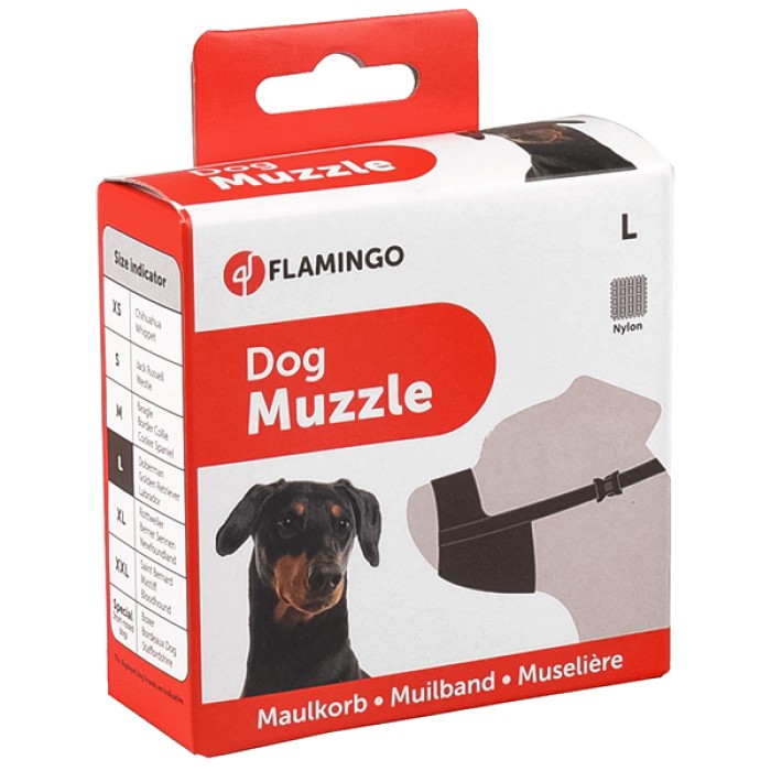Flamingo  (ФЛАМИНГО) MUZZLE NYLON L намордник для собак пород лабрадор, доберман, ретривер, нейлон , L 