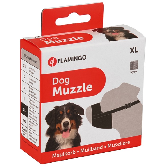 Flamingo  (ФЛАМИНГО) MUZZLE NYLON XL намордник для собак пород овчарка, ротвейлер, ньюф, нейлон , XL .