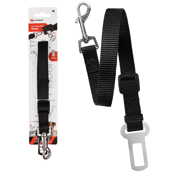 Flamingo  Car Safety Harness ФЛАМИНГО СЕФТИ ХАРНЕСС шлея в автомобиль для собак , M , 20 мм.