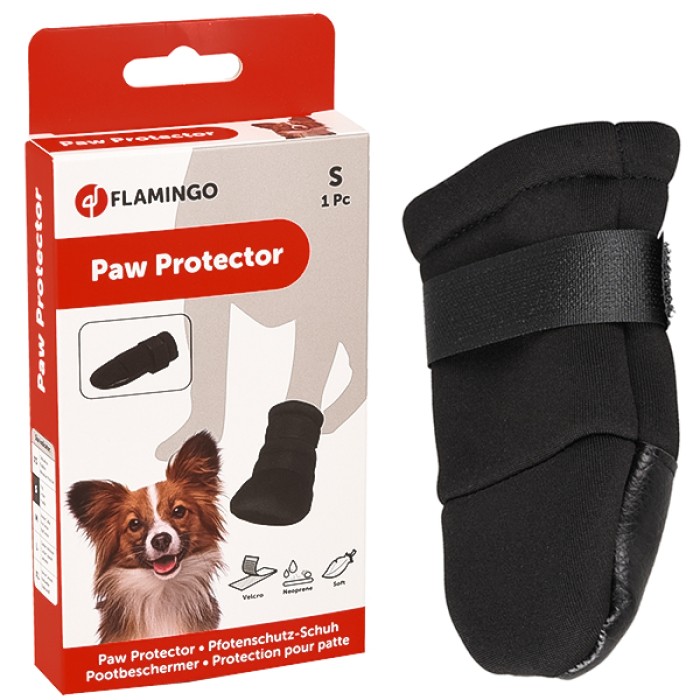 Flamingo  (ФЛАМИНГО) PAW PROTECTOR S защитный ботинок для собак пород йорк, такса, пудель, твердая подошва , S.