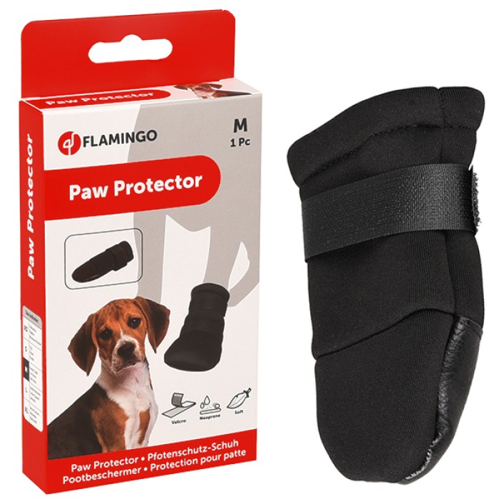 Flamingo  (ФЛАМИНГО)PAW PROTECTOR M защитный ботинок для собак пород джек рассел, уипет, твердая подошва , M.