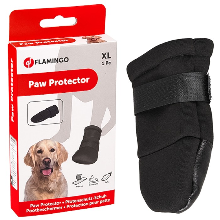 Flamingo  (ФЛАМИНГО) PAW PROTECTOR XL защитный ботинок для собак пород овчарка, ротвейлер, ньюф, твердая подошва , XL.