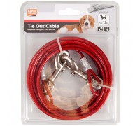 Повідець для собак до 15 кг Flamingo  Tie Out Cable, металевий трос у ..