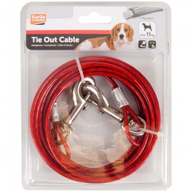 Повідець для собак до 15 кг Flamingo  Tie Out Cable, металевий трос у ..