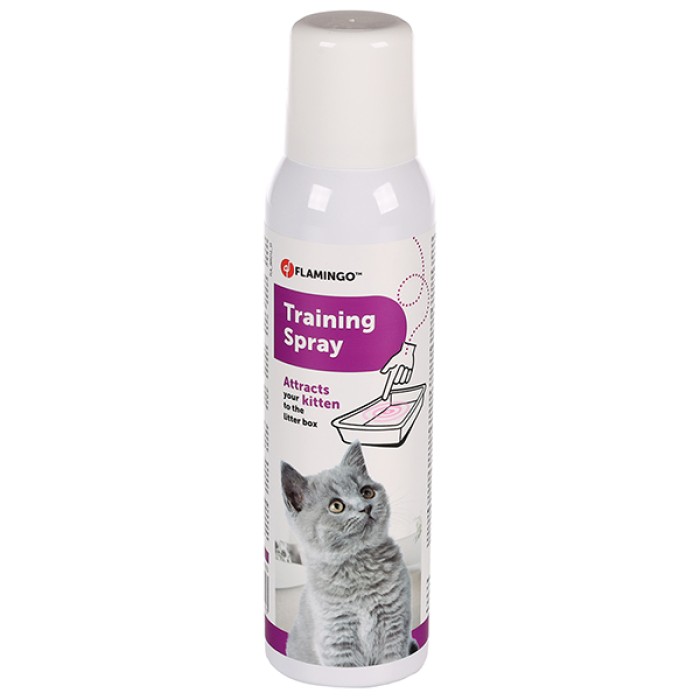Flamingo  Kitten Training Spray ФЛАМІНГО ТРЕНІНГ СПРЕЙ для привчання кошеня до туалету, кігтеточці, іграшці, 0.12 л.