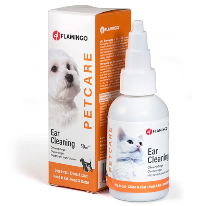 Flamingo  (ФЛАМИНГО) PETCARE EAR CLEANER капли для чистки ушей для собак и кошек , 0.05 л.